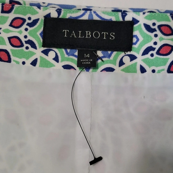 Talbots Pencil Skirt 14 Medallion Artsy Festival Boho Abstract Office Casual - Picture 7 of 9